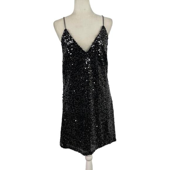 NWT Lulus Force of Fashion Black Backless Sequin Dress - Picture 3 of 14